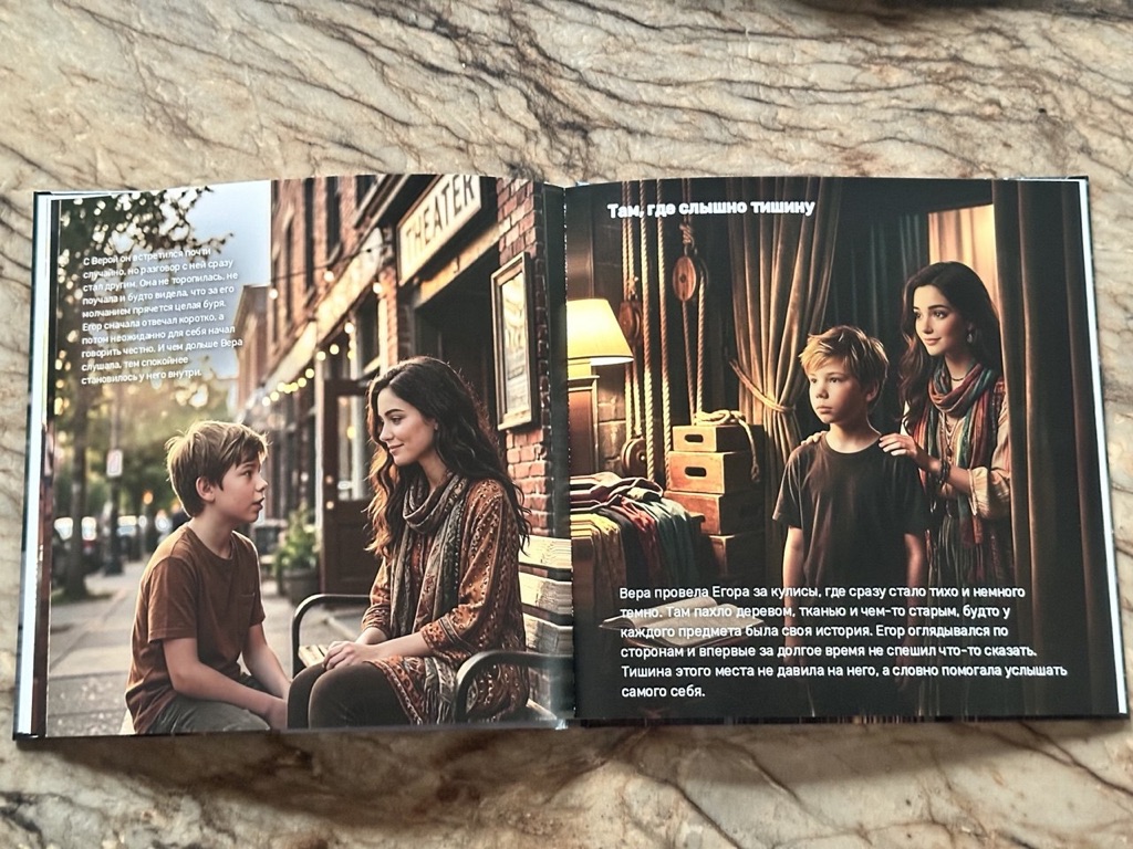 Разворот «Егор и лето перемен» — семейная сцена